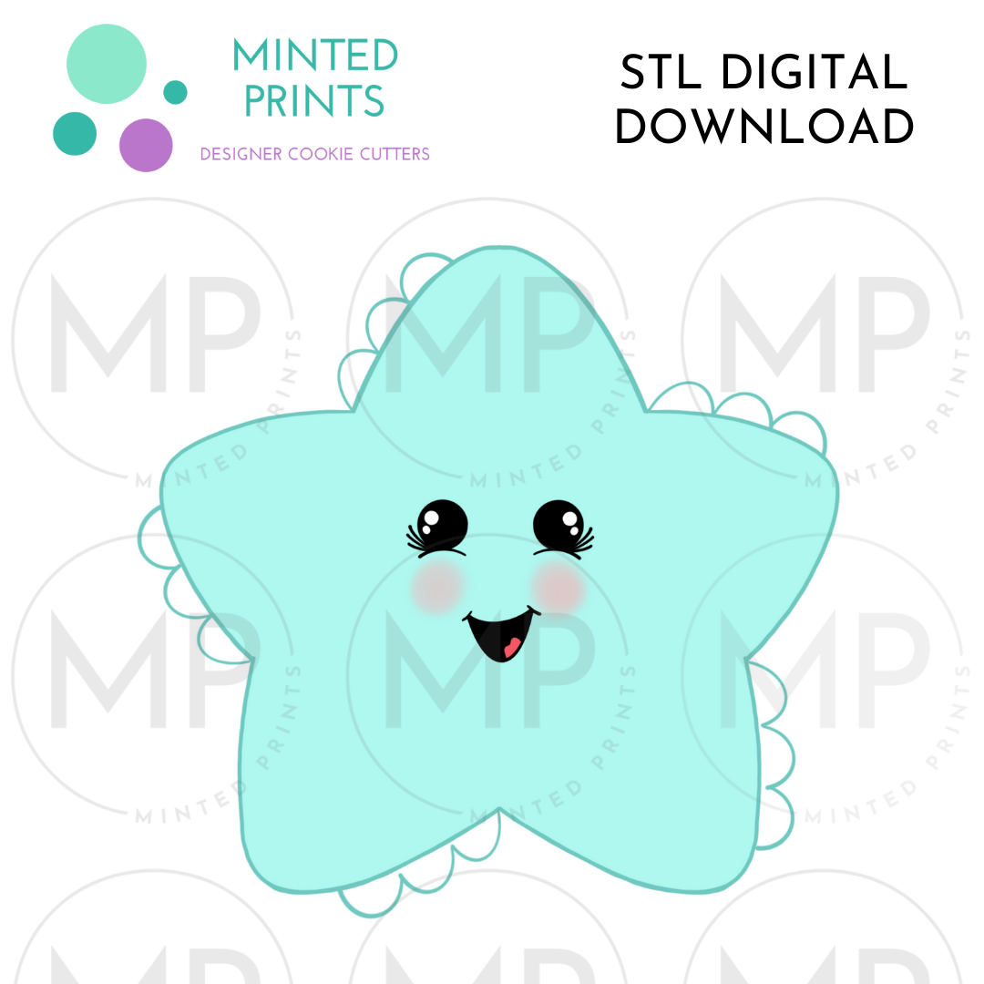 Chubby Starfish Cookie Cutter STL DIGITAL DOWNLOAD