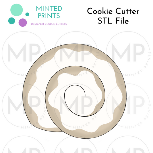 Cinnamon Roll 2 Cookie Cutter STL DIGITAL FILE