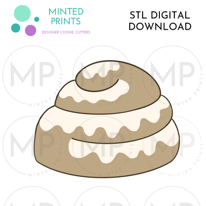 Cinnamon Roll Cookie Cutter STL DIGITAL DOWNLOAD