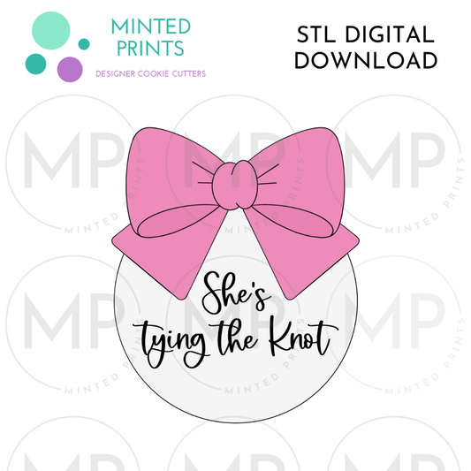 Circle with Bow Cat Face Cookie Cutter STL DIGITAL DOWNLOAD