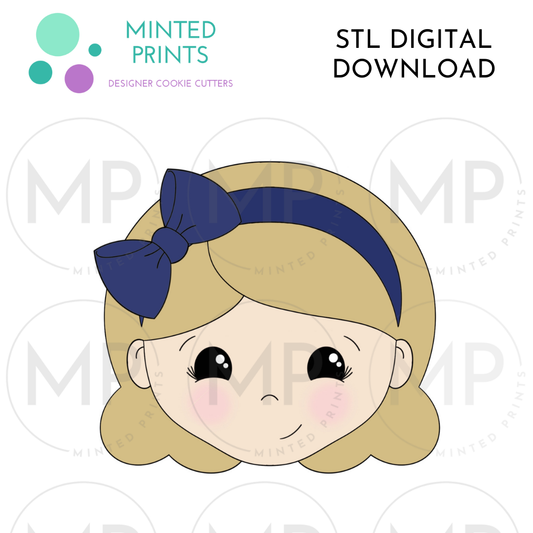 Nutcracker Girl (Clara) Head Cookie Cutter STL DIGITAL DOWNLOAD