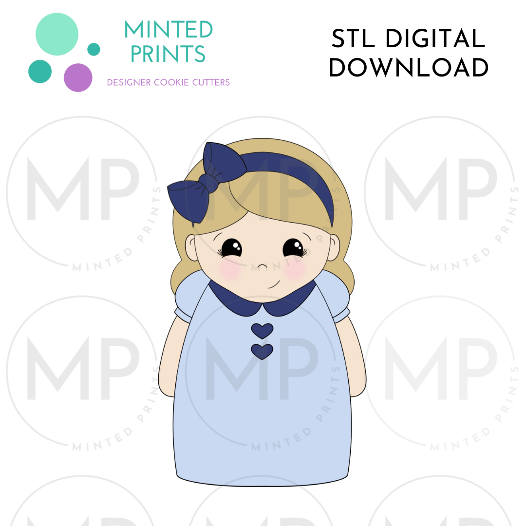 Nutcracker Girl (Clara) Peg Doll Cookie Cutter STL DIGITAL DOWNLOAD