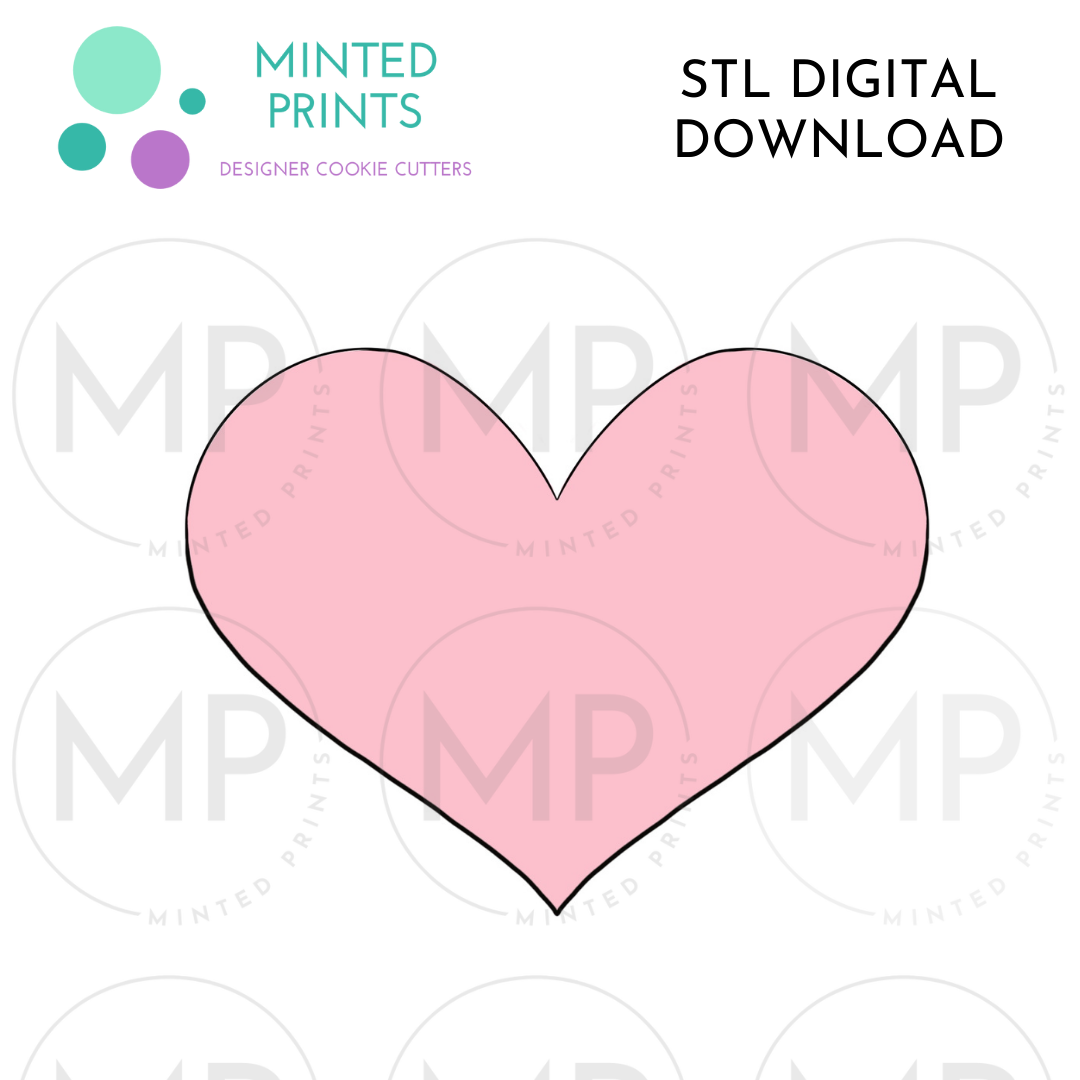 Classic Heart 1 Cookie Cutter STL DIGITAL DOWNLOAD