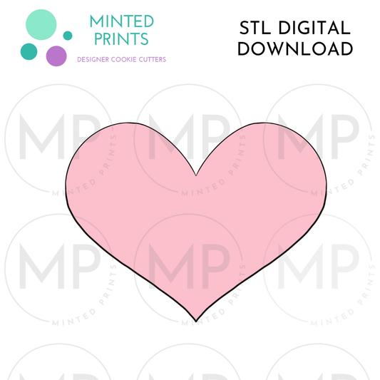 Classic Heart 1 Cookie Cutter STL DIGITAL DOWNLOAD