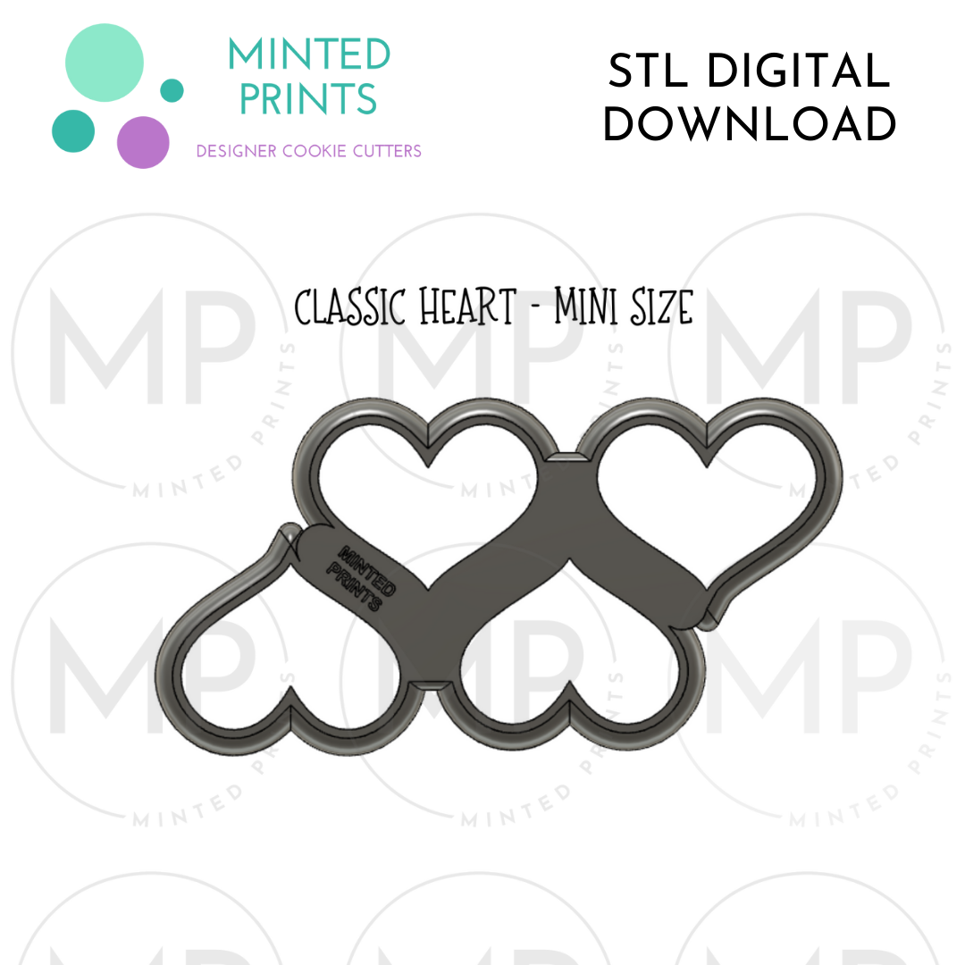 Classic Heart 1 Cookie Cutter STL DIGITAL DOWNLOAD