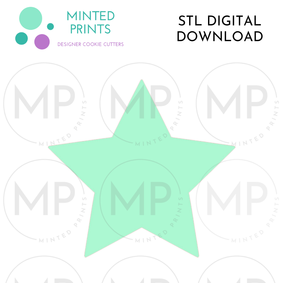 Stars Cookie Cutter STL DIGITAL DOWNLOAD