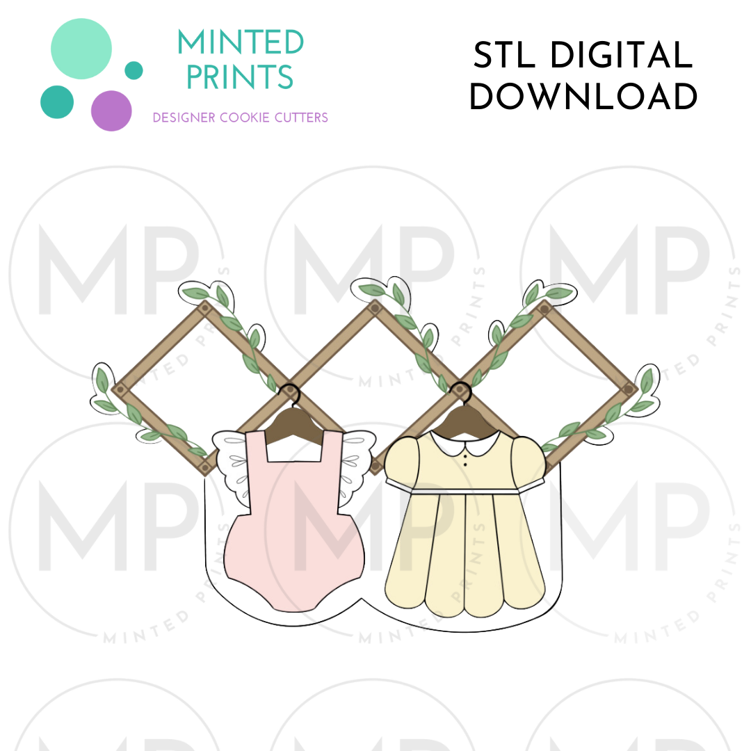 Clothes Trellis Cookie Cutter STL DIGITAL DOWNLOAD