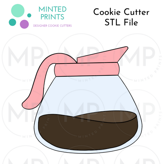 Coffee Pot Cookie Cutter STL DIGITAL FILE