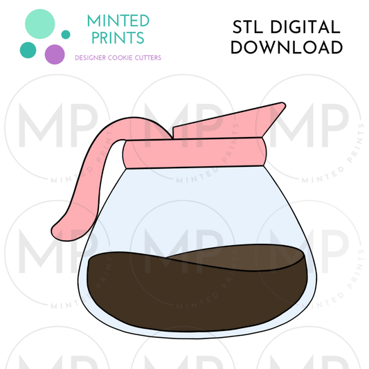 Coffee Pot Cookie Cutter STL DIGITAL DOWNLOAD