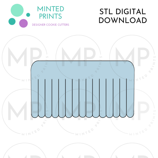 Comb Cookie Cutter STL DIGITAL DOWNLOAD