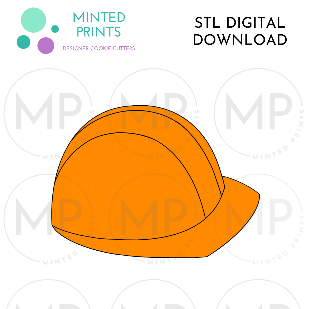 Construction Helmet Cookie Cutter STL DIGITAL DOWNLOAD