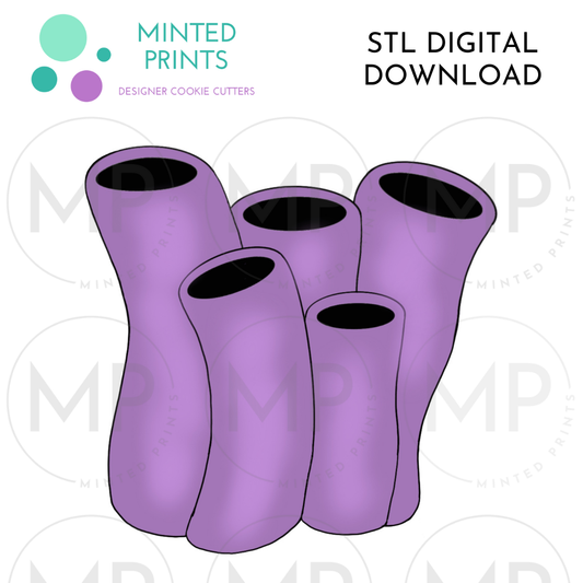 Coral Cookie Cutter STL DIGITAL DOWNLOAD