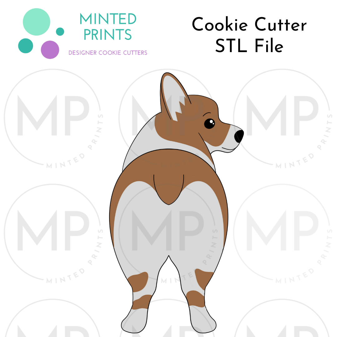 Corgi & Nothin' BUTT Love For You Set of 2 Cookie Cutter STL DIGITAL FILES