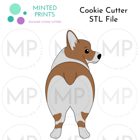 Corgi Butt Cookie Cutter STL DIGITAL FILE