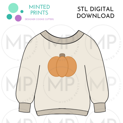 Cozy Sweater Cookie Cutter STL DIGITAL DOWNLOAD