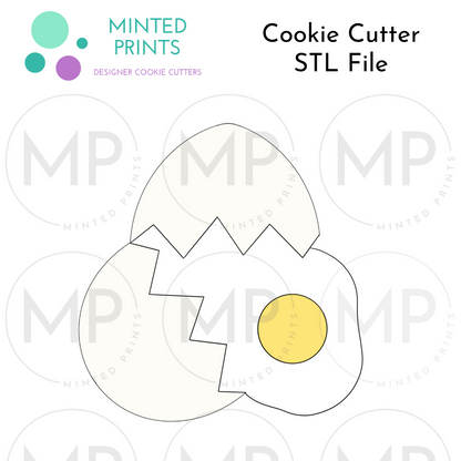 Cracked Egg Cookie Cutter STL DIGITAL FILE