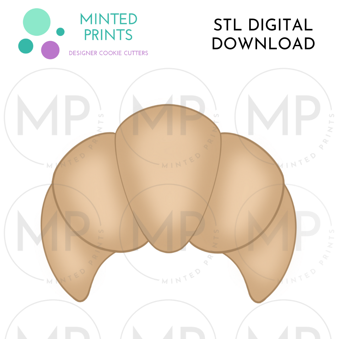 Croissant Cookie Cutter STL DIGITAL DOWNLOAD