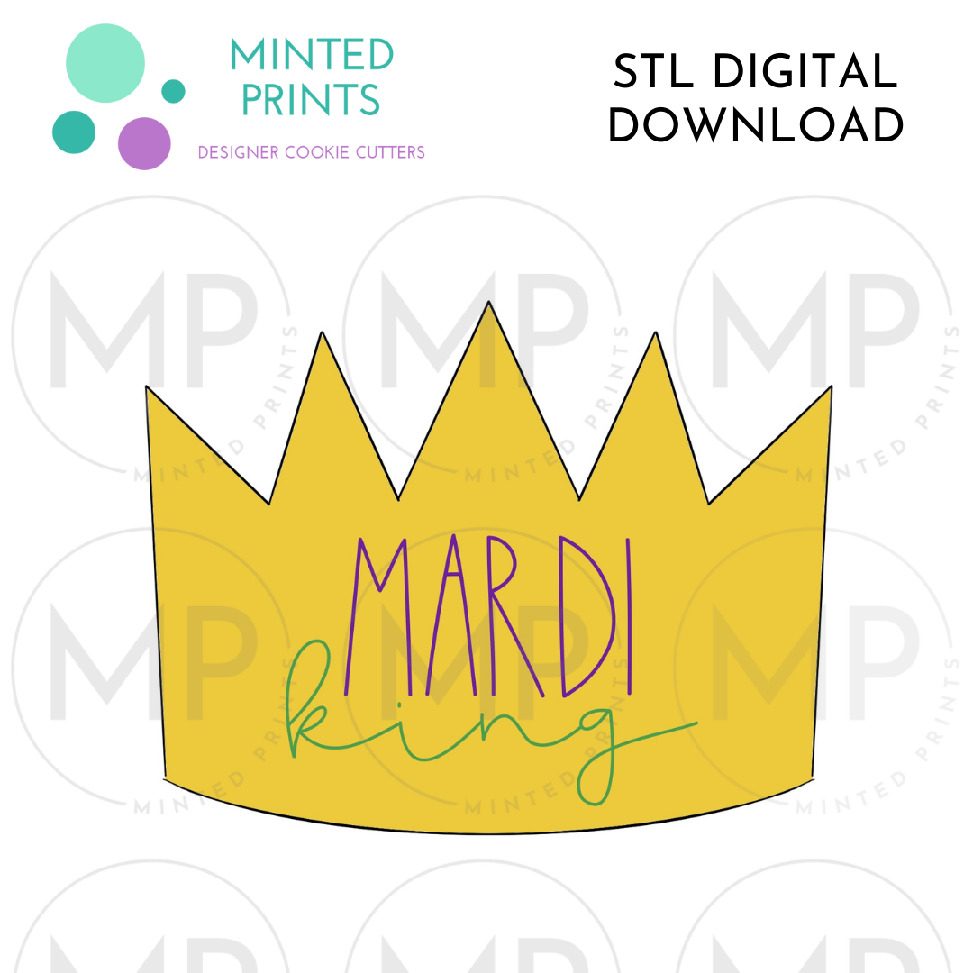 Crown Cookie Cutter STL DIGITAL DOWNLOAD