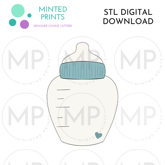 Curvy Bottle Cookie Cutter STL DIGITAL DOWNLOAD