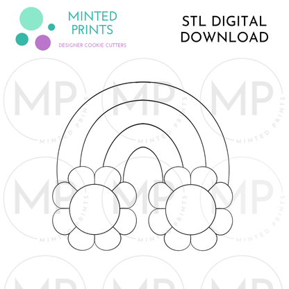 Daisy Rainbow Cookie Cutter STL DIGITAL DOWNLOAD