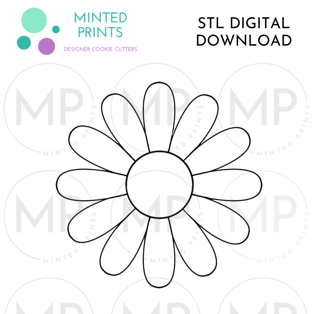 Daisy Cookie Cutter STL DIGITAL DOWNLOAD