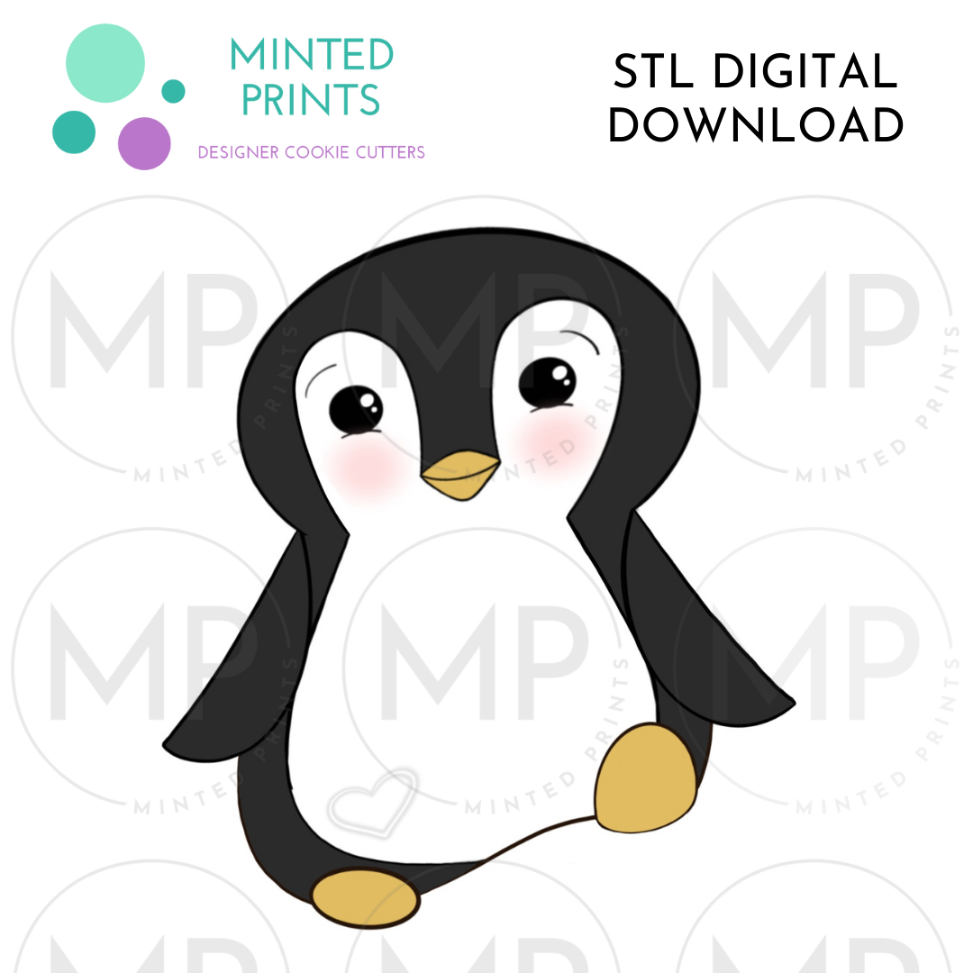 Dancing Penguin Cookie Cutter STL DIGITAL DOWNLOAD