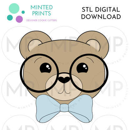 Dapper Bear Cookie Cutter STL DIGITAL DOWNLOAD