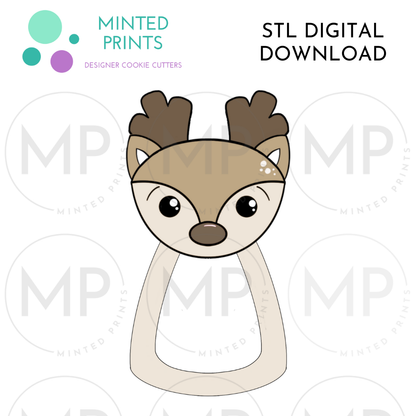 Deer Rattle Cookie Cutter STL DIGITAL DOWNLOAD