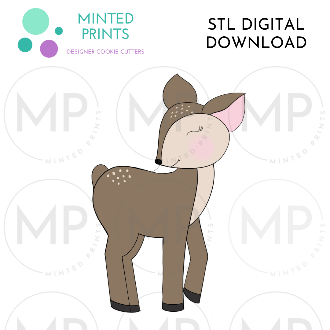 Deer Cookie Cutter STL DIGITAL DOWNLOAD