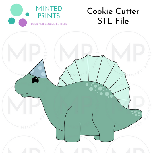 Dimetrodon Dinosaur in Hat Cookie Cutter STL DIGITAL FILE