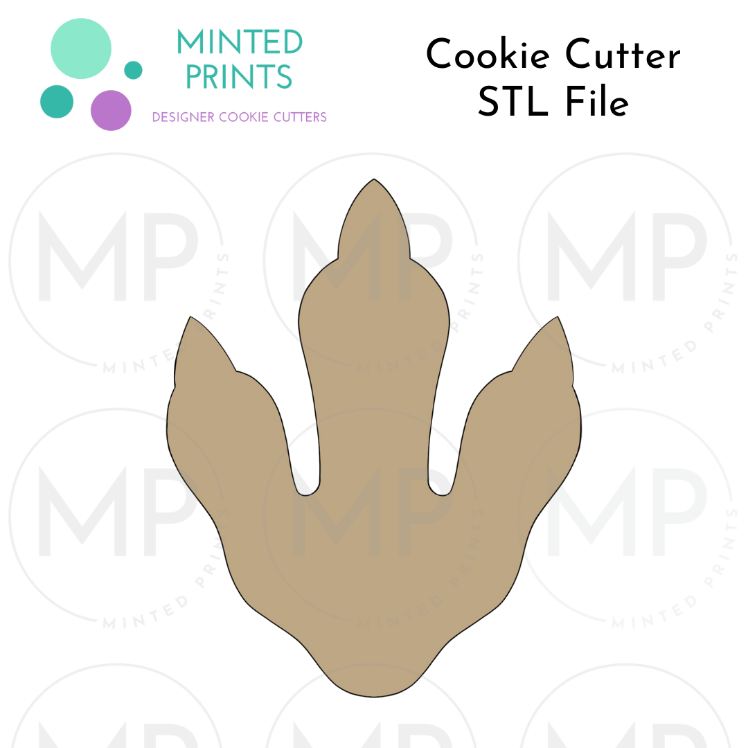 Dinosaur Footprint Cookie Cutter STL DIGITAL FILE