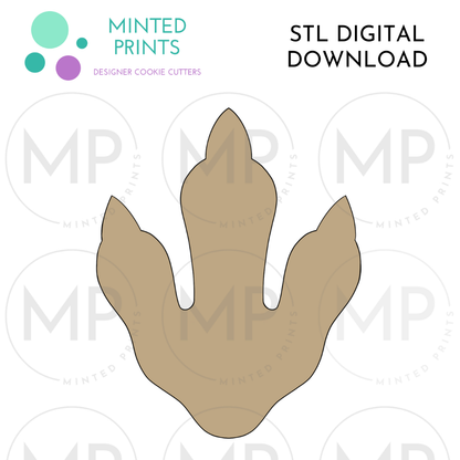 Dino Footprint Cookie Cutter STL DIGITAL DOWNLOAD