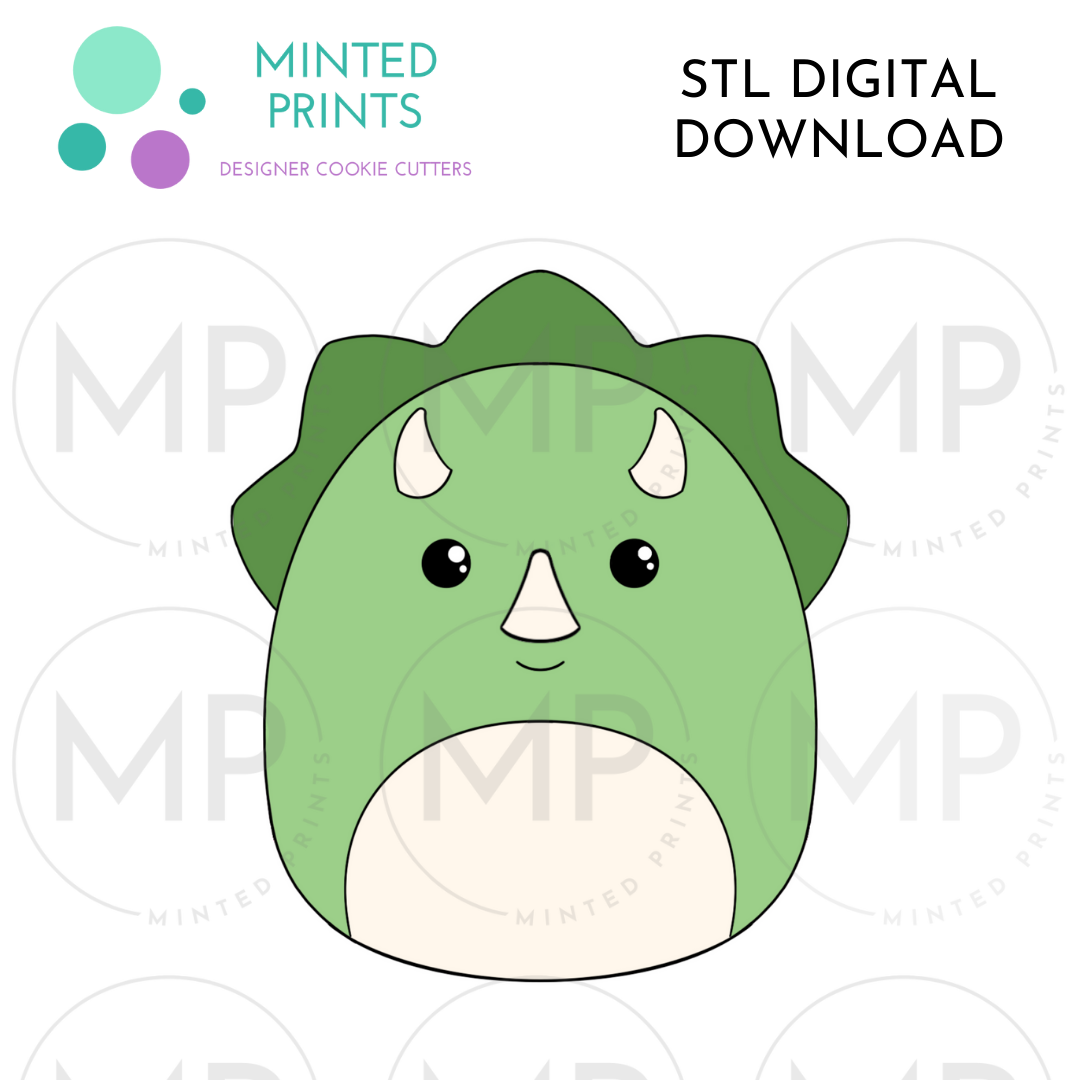 Dinosaur Plushie Cookie Cutter STL DIGITAL DOWNLOAD