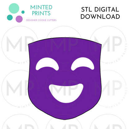 Drama Mask Cookie Cutter STL DIGITAL DOWNLOAD