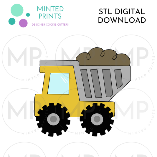 Dump Truck Cookie Cutter STL DIGITAL DOWNLOAD