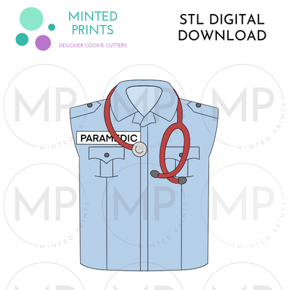 EMT Paramedic Set of 3 Cookie Cutter STL DIGITAL DOWNLOAD