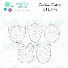 Load image into Gallery viewer, Frosted Easter Set of 5 Mini Shapes STL DIGITAL FILE
