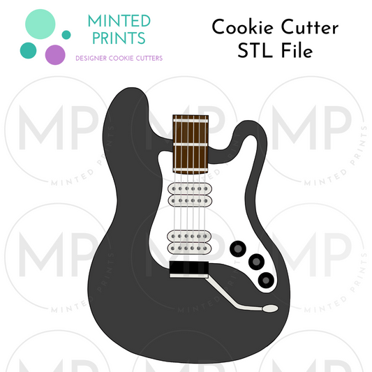 Electric Guitar 1 Cookie Cutter STL DIGITAL FILE