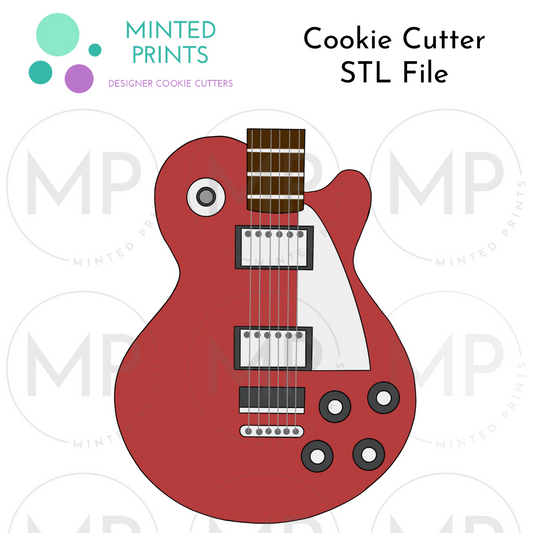 Electric Guitar 3 Cookie Cutter STL DIGITAL FILE