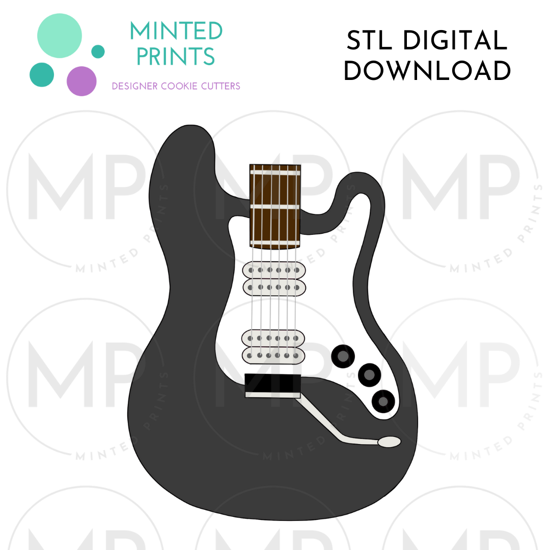 Electric Guitar Body 1 Cookie Cutter STL DIGITAL DOWNLOAD