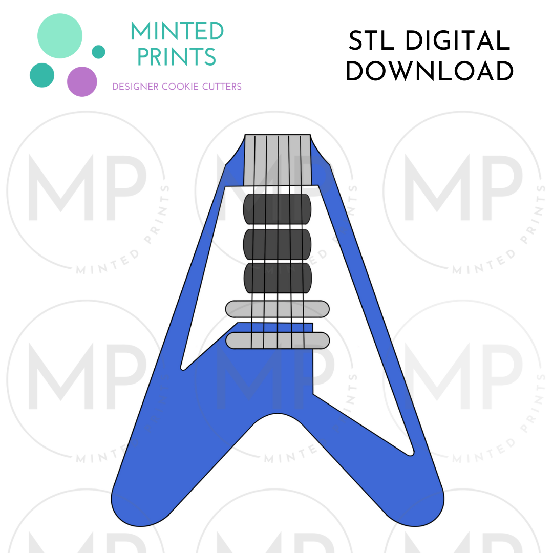 Electric Guitar Body 2 Cookie Cutter STL DIGITAL DOWNLOAD