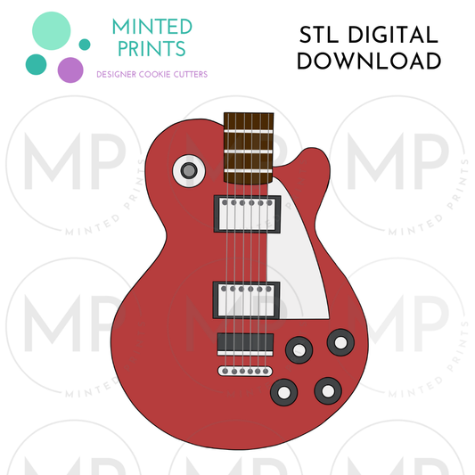 Electric Guitar Body 3 Cookie Cutter STL DIGITAL DOWNLOAD