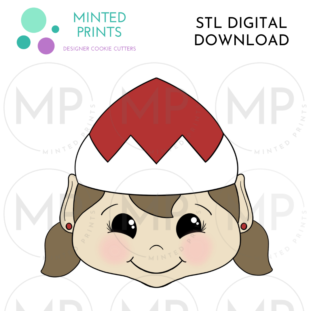 Elf Girl 2023 Cookie Cutter STL DIGITAL DOWNLOAD