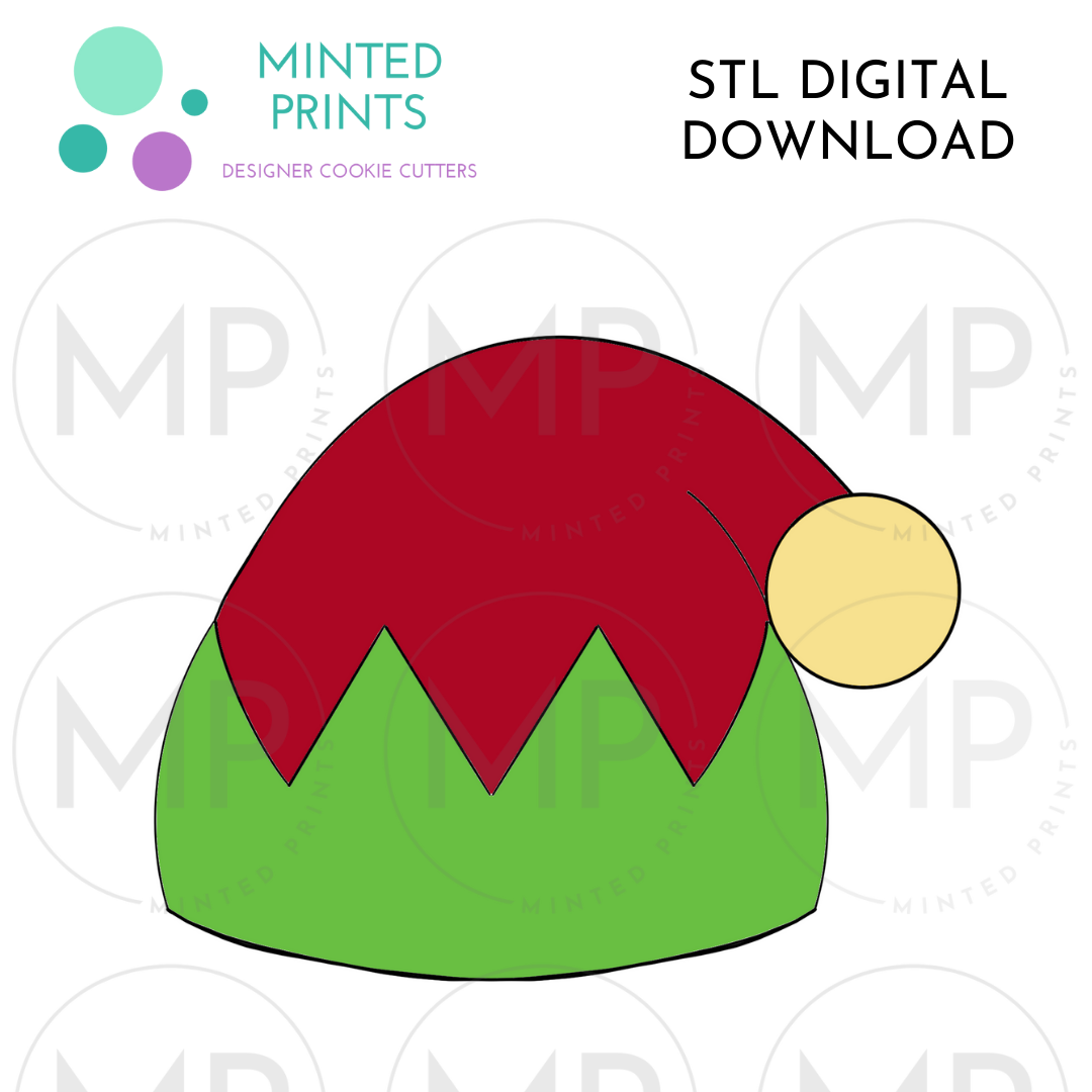 Elf Hat Cookie Cutter STL DIGITAL DOWNLOAD