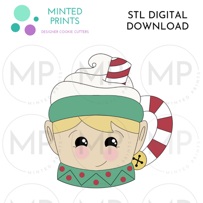 Elf Mug Cookie Cutter STL DIGITAL DOWNLOAD