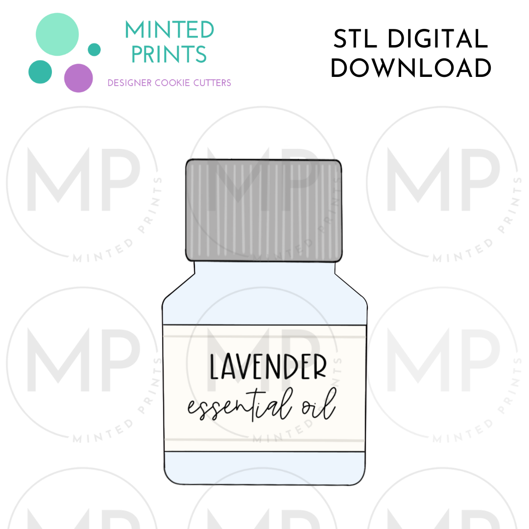 Essential Oil Bottle Cookie Cutter STL DIGITAL DOWNLOAD