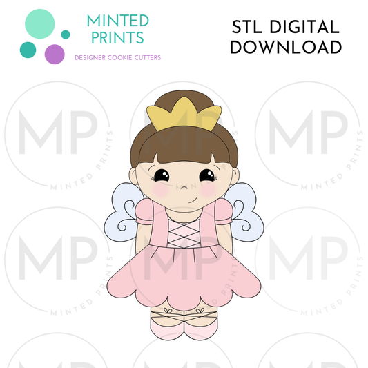 Fairy Dancer Peg Doll Cookie Cutter STL DIGITAL DOWNLOAD