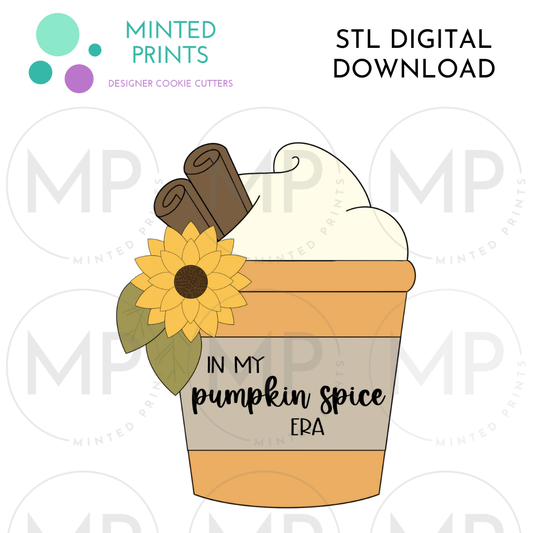 Fall Frappuccino Cookie Cutter STL DIGITAL DOWNLOAD