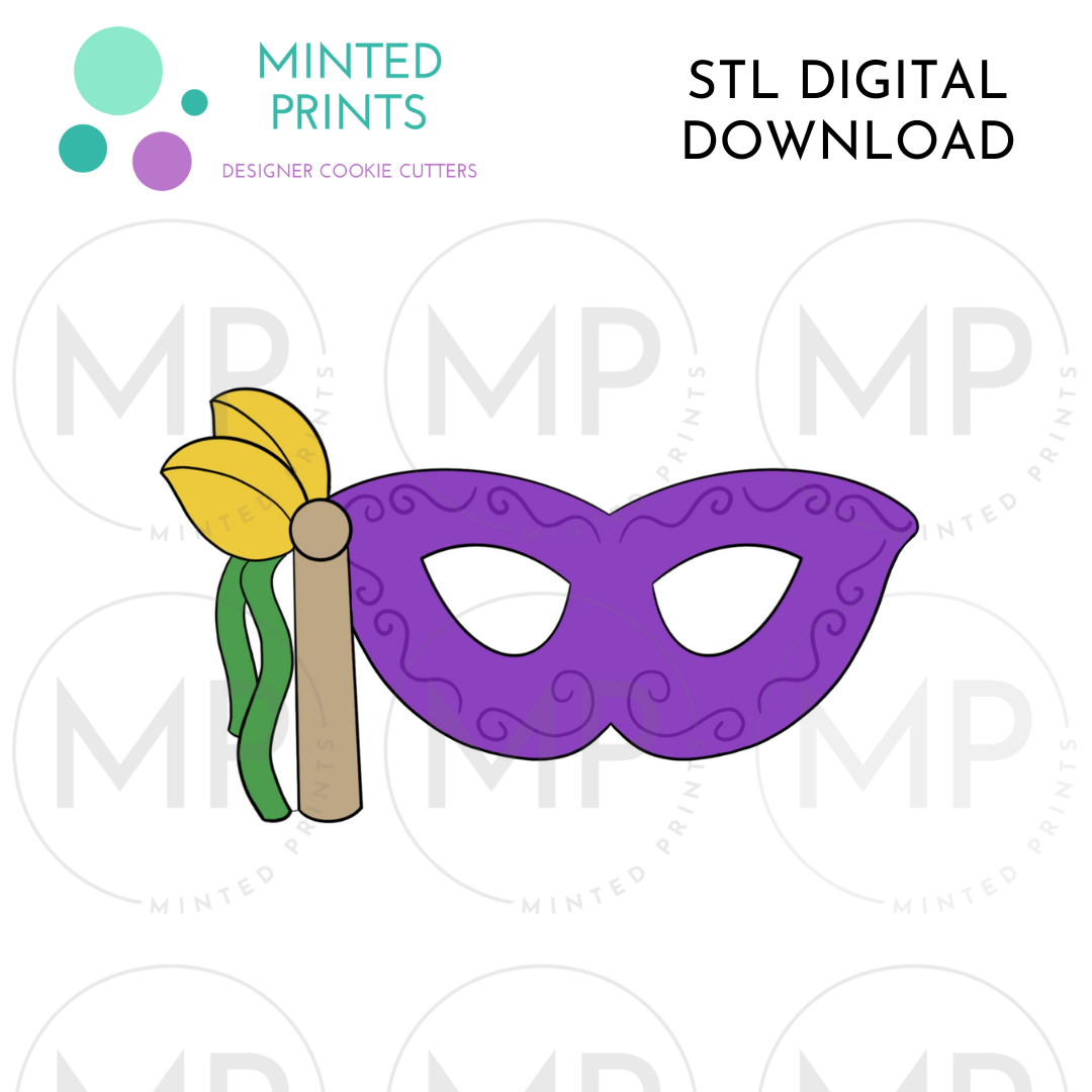 Fancy Mask Cookie Cutter STL DIGITAL DOWNLOAD