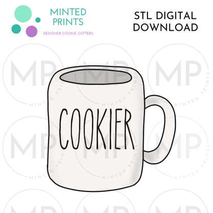 Farmhouse Mug Cookie Cutter STL DIGITAL DOWNLOAD